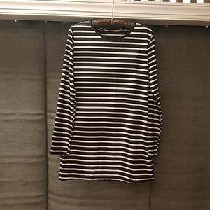 Black and white stripped tunic